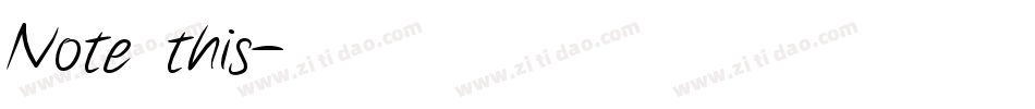 Note this字体转换
